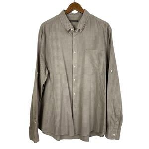 John Varvatos | Men's Brown Plaid Long Sleeve Button Down Shirt